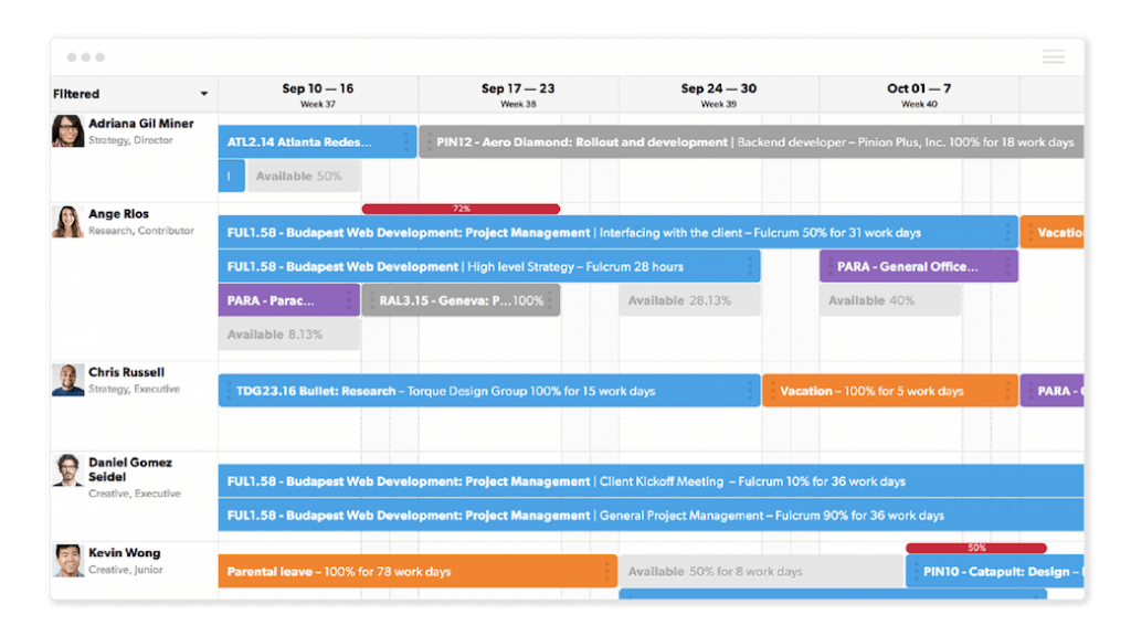 Smartsheet Resource Planning Software Screenshot