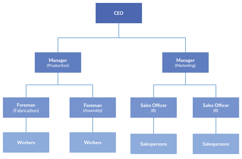 Line Organizational Structure Chart