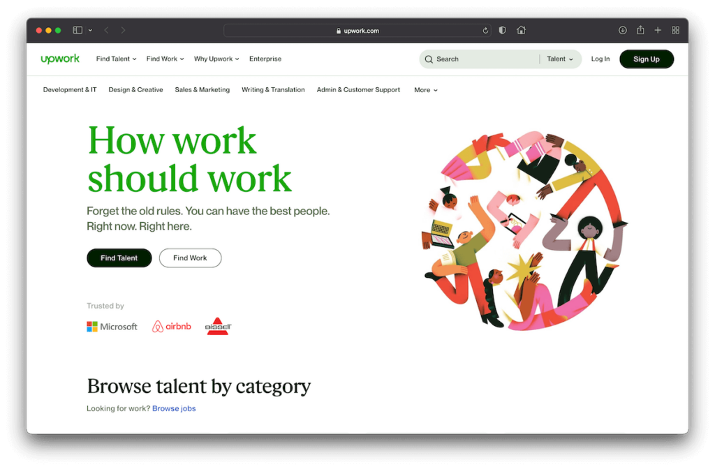 Upwork Virtual Assistant Hiring Portal Screenshot