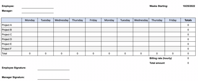 6 Google Sheets Time Tracking Templates - Quidlo