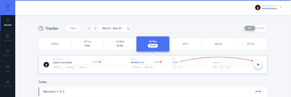 1-3-5 Rule Time Tracker