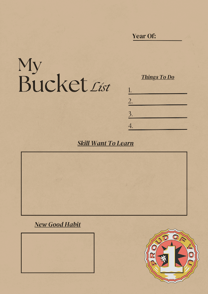 My Bucket List - New Year's Resolution Template