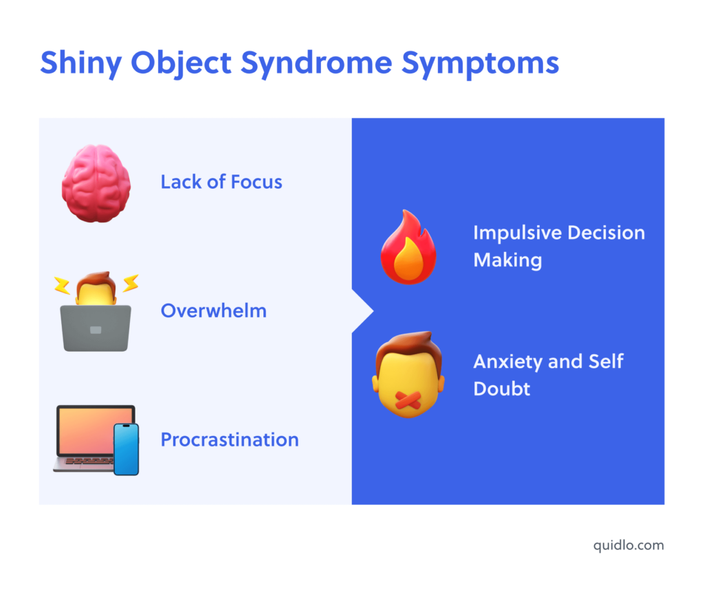 Symptoms of Shiny Object Syndrome