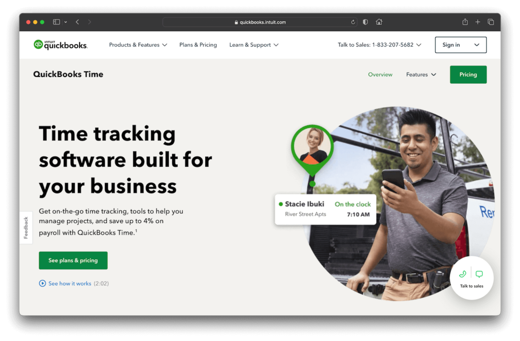 TSheets Quickbooks Clockify Time Tracking Alternative Website Screenshot