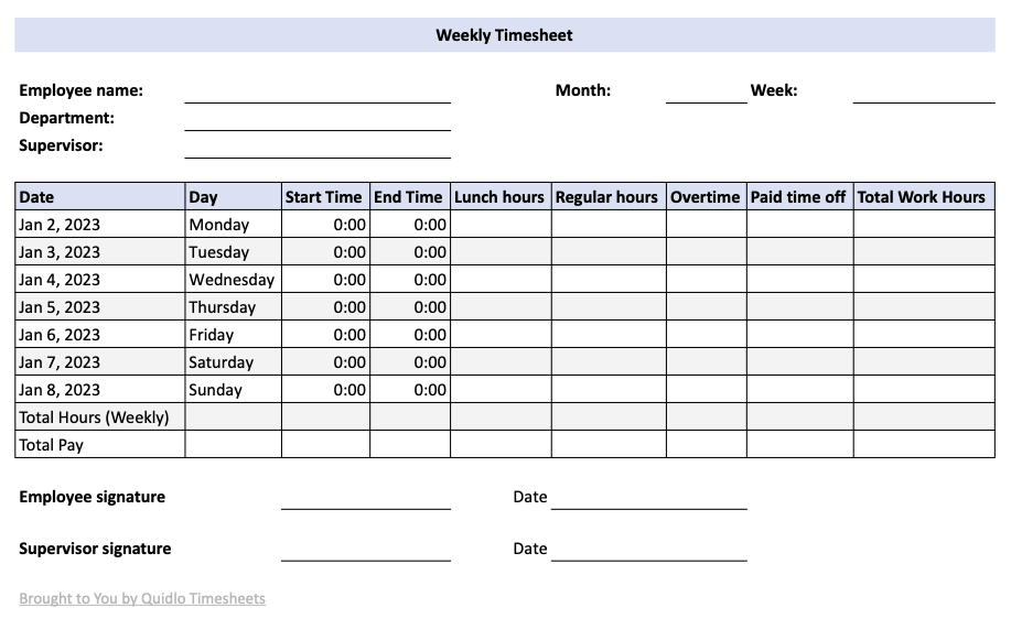 7 Free Timesheet Templates Microsoft Excel Google Sheets PDF Quidlo printable-time-sheets-monthly